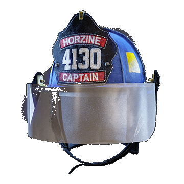 Firefighter Helmet Mask Down | Blue
