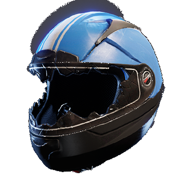 Motorcycle Helmet Damaged | Blue