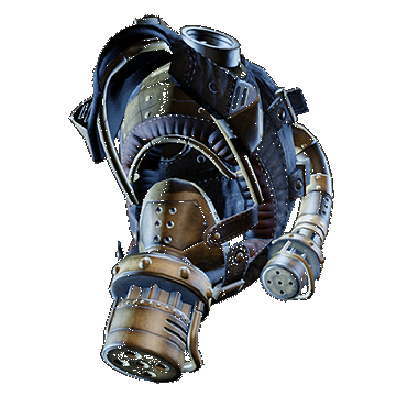 Steampunk Gas Mask Open Filtered | Black