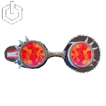 Cyber Rave | Spiked Glasses | Red
