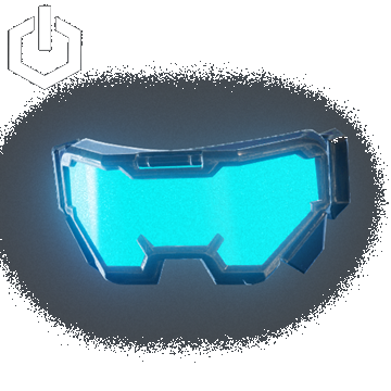 Cyber Punk Visor Open | Blue