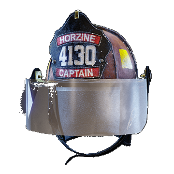 Firefighter Helmet Mask Down | Yellow