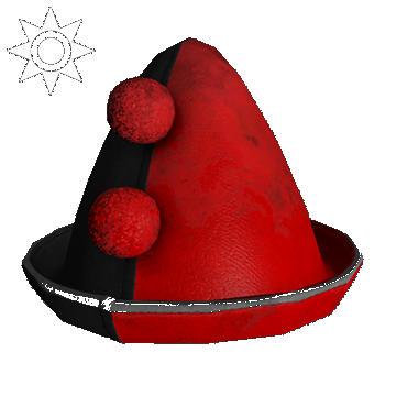 Sideshow Clown Hat | Red Black