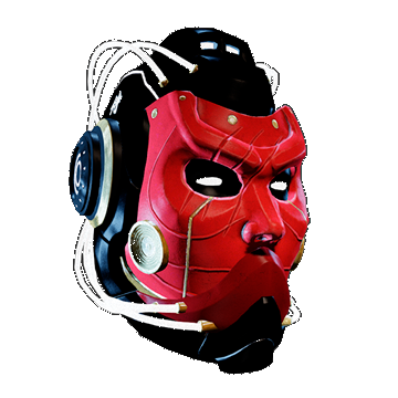 Sci-fy Samurai Helmet | Red