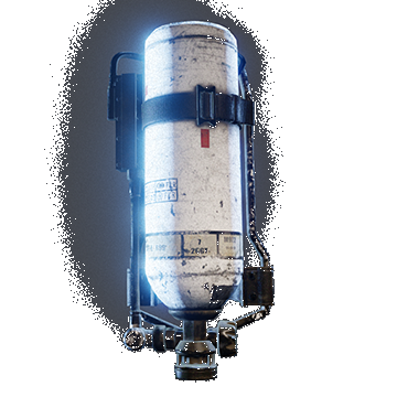 Firefighter Oxygen Tank | White