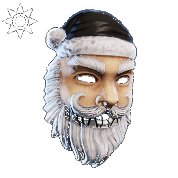 Christmas | Naughty Santa Mask | Dark Grey