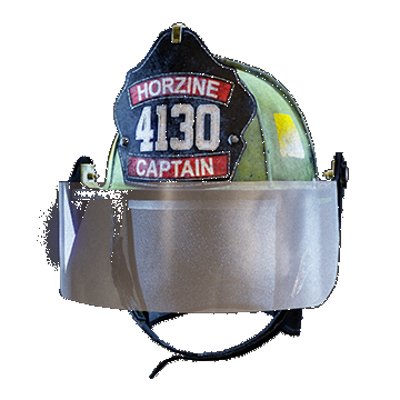 Firefighter Helmet Mask Down | Olive