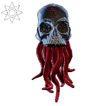 Steampunk | Tentacle Skull | Red