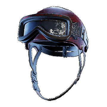 Rebel Helmet Goggles Up | Light Red