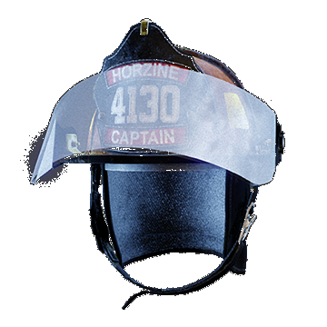 Firefighter Helmet Mask Up | Yellow