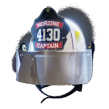 Firefighter Helmet Mask Down | White