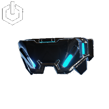Cyber Punk Visor Closed | Blue
