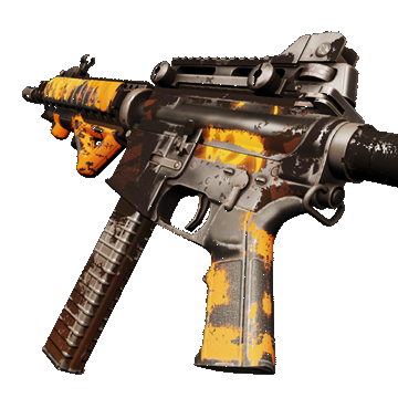 AR15 | Anodized Hazard | Battle-Scarred