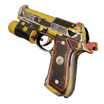 9MM | Black Golden | Battle-Scarred