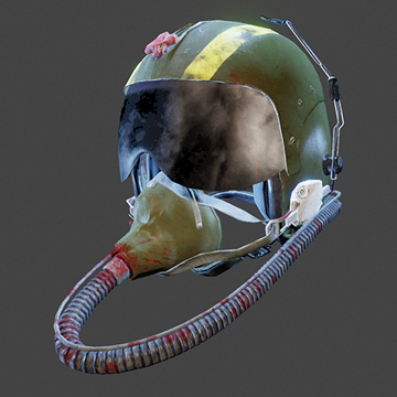 Vietnam | US Pilot Helmet & Shield & Mask | Olive
