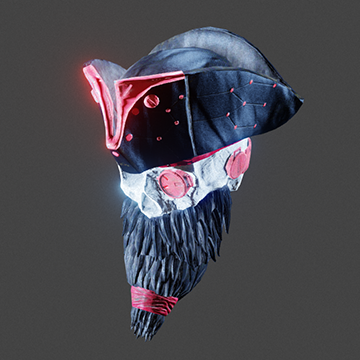 Space Pirate | Skull Beard | Black