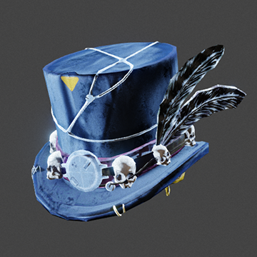 Space Pirate | Feathered Top Hat | Navy