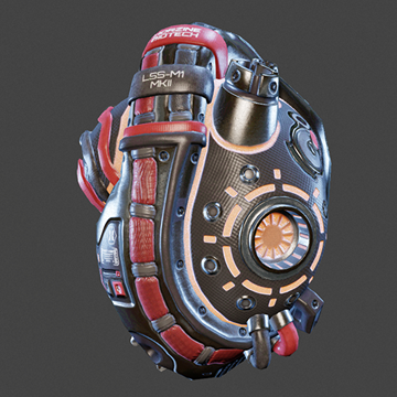 Cyborg | Heart Backpack | Titanium