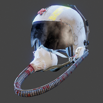 Vietnam | US Pilot Helmet & Shield & Mask | White