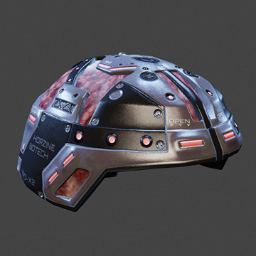 Cyborg | Brain Helmet | Jet Black