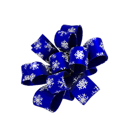 Winter Blue and White Party Bow