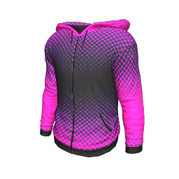 Pink and Black Halftone Hoodie