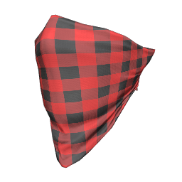 Red Plaid Face Bandana