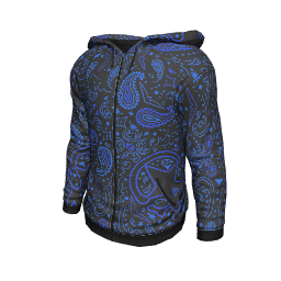 Blue Paisley Hoodie