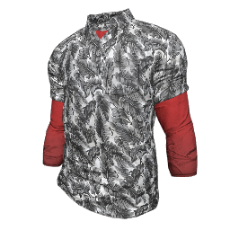 Feather Print Polo Shirt