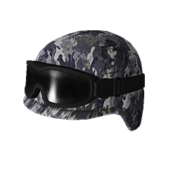 Blue Camo Tactical Helmet w-Goggles