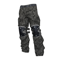 Gray Snakeskin Padded Pants