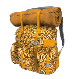 Orange Swirl Military Backpack