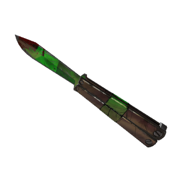 Health and Hell (Green) Knife (Well-Worn)