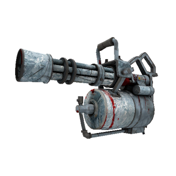 Glacial Glazed Minigun (Battle Scarred)