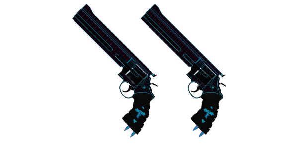 AKIMBO CASTIGO .44 REVOLVERS | Cyberspace, Broken-In