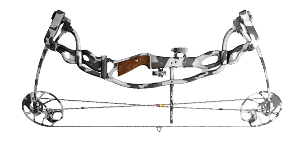 DECA TECHNOLOGIES COMPOUND BOW | Snow Camo, Well-Used, Stat Boost