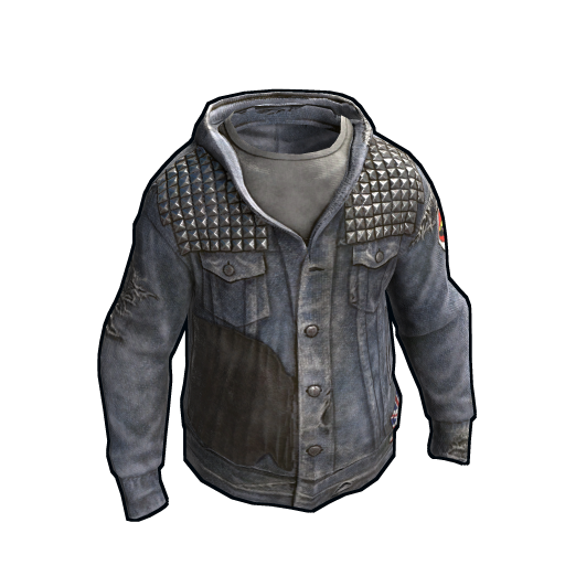 Denim Studded Hoodie