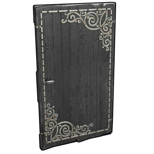 Black Decorative Wood Door