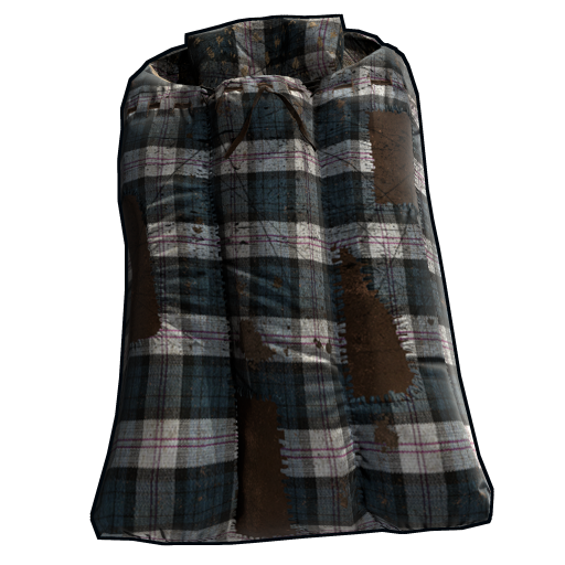 Blue Plaid Sleeping Bag