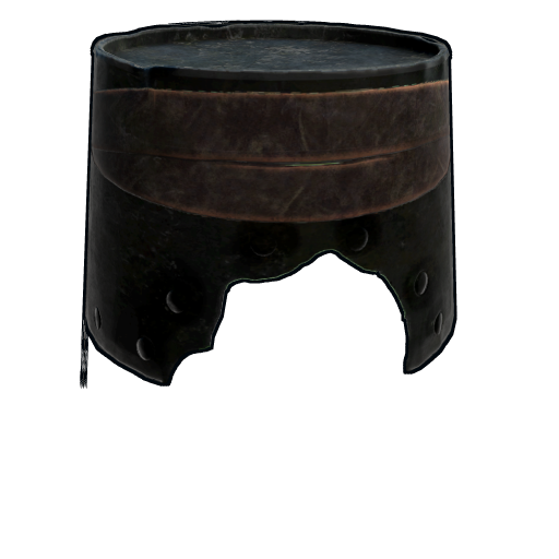Green Riveted Bucket Helmet