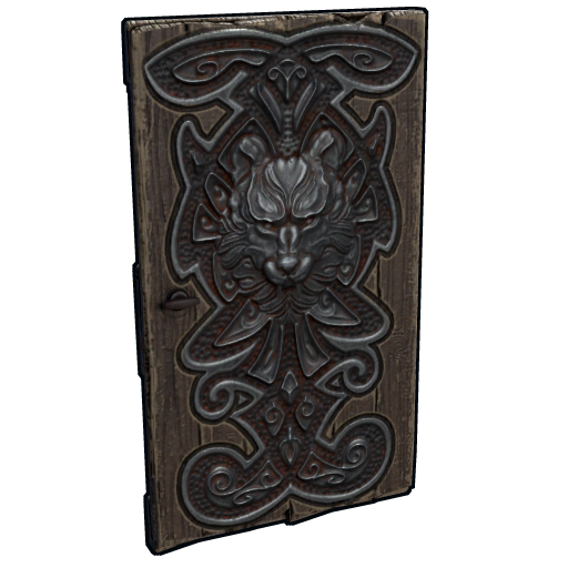 Wolf Den Wooden Door