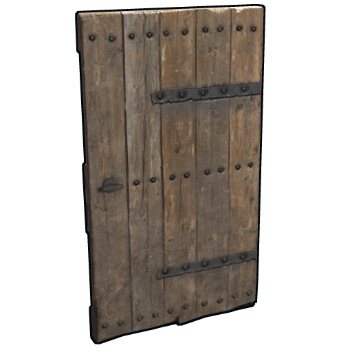 Riveted Wooden Door