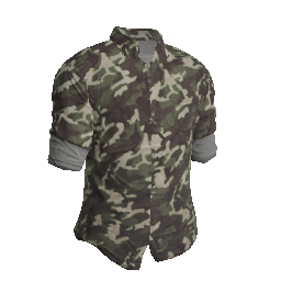 Skin: Camo Green Flannel Shirt