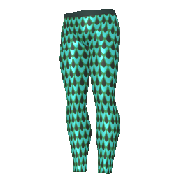 Skin: Teal Scale Leggings