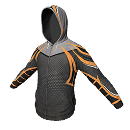 Skin: Black and Orange Athletic Hoodie