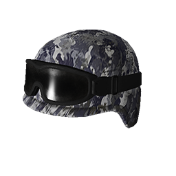 Blue Camo Tactical Helmet w/Goggles