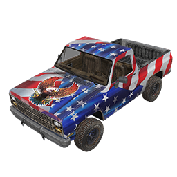 Patriotic Pickup Truck