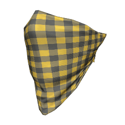 Yellow Plaid Face Bandana