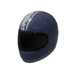 White Striped Motorcycle Helmet