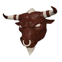 Wooden Minotaur Mask